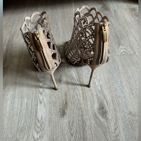 Sergio Rossi Swarovski Crystal Mermaid High Heel Caged Booties size 39/ US 9 - Picture 6 of 9